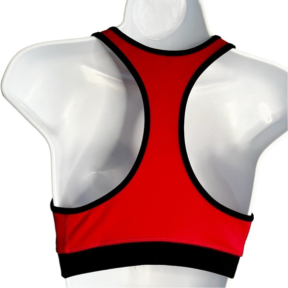 Adidas Red and Black Racerback Sports Bra, techfit - Size Medium - Picture 3 of 9
